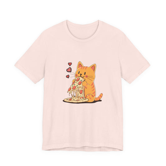 Cat Pizza Love β Cute Feline & Pepperoni Slice Tee